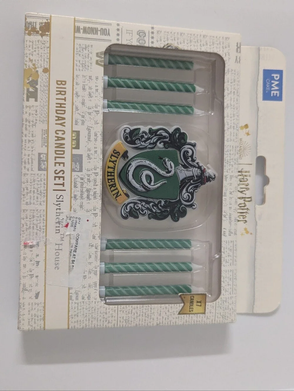 ME Makeover Essentials Harry Potter Slytherin Green Birthday Candle Set